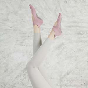 Custom logo 5 Toes Non slip Ballet Dance Socks Solid Color Cotton Professional Sports <b>Pilates</b> Yoga Socks Good Grip for Women - Product Image 1