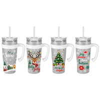 Juego de Vasos de Acero Inoxidable 304 de 38 oz con Revestimiento Cerámico, Pajita y Cepillo de Limpieza, Taza Ecológica para Regalo