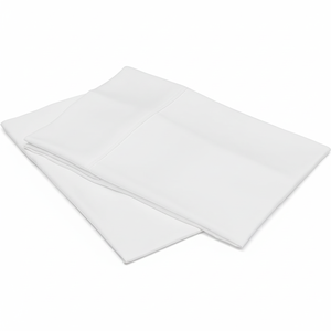 Funda de Almohada de Percal Lisa, Tejida Suave, Mezcla de Poliéster y Algodón Blanco de 200 Hilos, para Uso Doméstico, Hospitalario y Estilo Hotelero - Product Image 1
