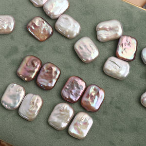 Ánh Sáng Mạnh Mẽ Tự Nhiên Nước Ngọt Trắng Ngọc Trai Baroque Đệm Vuông Biwa Ngọc Trai Lỏng Hạt Tự Làm Bông Tai Vòng Cổ Phụ Kiện - Product Image 3