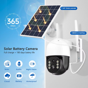 4MP WiFi <strong>Solar</strong> <strong>Camera</strong> PTZ Outdoor Night Vision <strong>Security</strong> IP <strong>Camera</strong> With <strong>Solar</strong> Panel Recharge 7800mAh Battery Human Detect ICSee - Product Image 2