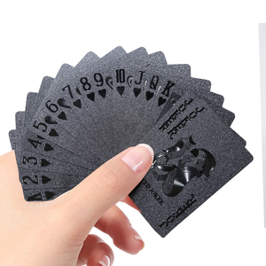 Cartas de Póker de Plástico de Alta Calidad con Diseño de Diamantes Negros, Flexibles, Impermeables, de PVC, con Lámina Plateada de Lujo, Personalizables - Product Image 2