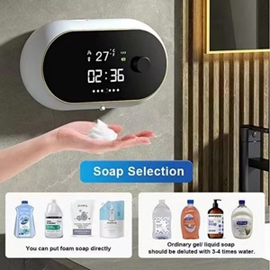 Nouveau distributeur de savon liquide mural rechargeable sans contact, distributeur de savon intelligent à mousse automatique - Product Image 4