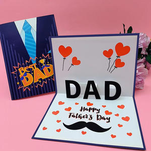 Carte de vœux 3D personnalisée pour la fête des pères, <span class=keywords><strong>mon</strong></span> meilleur papa, sculpture sur papier, cadeau fait main, message créatif, Noël, écologique - Product Image 3