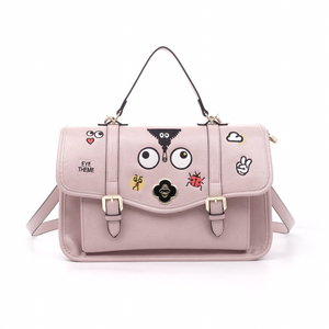 2025 nouveau récent chaud rétro dames sac à main avec de grands yeux motif exquis pratique portable sac à bandoulière 2715 # - Product Image 1