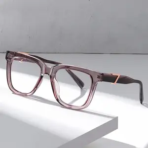 2023 Fashion new model montature da vista in acetato montatura per occhiali quadrata oversize in acetato per uomo e donna
