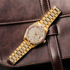 Reloj Mecánico Automático para Mujer MIGE, Caja de Oro Amarillo, Cristal de Zafiro, Esfera con Diamantes, 38 mm, Redondo, Analógico, de Lujo y Moda - Product Image 4