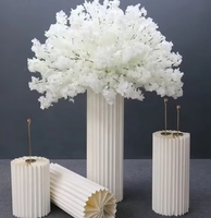 Boule de fleurs artificielles blanches de 60/80/100 cm, motif cerisier et rose, pour centre de table de mariage, décoration de banquet et allée florale