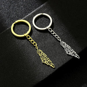 Llavero de mapa de Israel, llavero de Color acero, accesorios para llaves de judaísmo, cadena de eslabones, regalo de Navidad judío, noticias al por mayor - Product Image 2