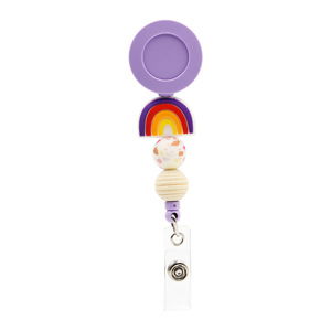 Pinza <span class=keywords><strong>de</strong></span> cocodrilo con cuentas <span class=keywords><strong>de</strong></span> silicona arcoíris, insignia <span class=keywords><strong>de</strong></span> identificación retráctil, pergamino, soporte para insignia <span class=keywords><strong>de</strong></span> <span class=keywords><strong>trabajo</strong></span> <span class=keywords><strong>de</strong></span> enfermera, accesorios, regalo - Product Image 5