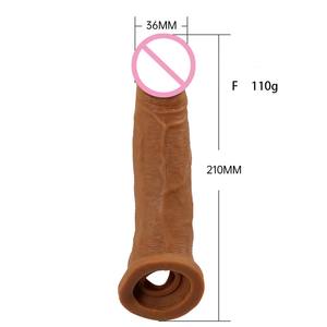 Manchon de pénis réaliste en silicone réutilisable, manchon de pénis en TPE, dragon, manchon de pénis sexy, <span class=keywords><strong>invisible</strong></span>, préservatif nu - Product Image 5