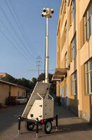 Remorque de surveillance solaire portable, caméra de sécurité alimentée par énergie solaire, système de surveillance CCTV pour la sécurité en extérieur
