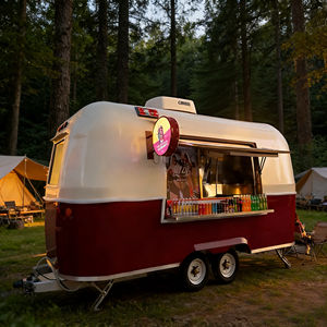 Camión de Comida Móvil Retro Rojo y Blanco para Helados y Comida Rápida, de Alta Visibilidad para Uso en Exteriores, de Acero Inoxidable, 13 pies de Largo - Product Image 3