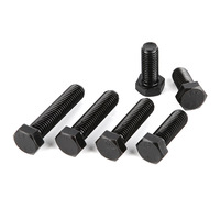 Baut dan Mur Hex Hitam Din933 M6, Baut M10, Mur dan Baut Pengikat M12 M13, Baut Hexagon 18x80 mm 8.8, Baut Kepala Hex