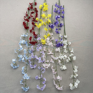 Flores de Seda Primrose Color Morado Oscuro, Decoraciones para Bodas, Arreglos para el Hogar, Accesorios para Fotografía, Flores Artificiales - Product Image 3