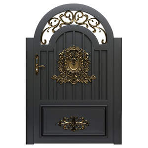 Porte en verre moderne à double battant en alliage <span class=keywords><strong>d</strong></span>'aluminium pour cour, villa, <span class=keywords><strong>entrée</strong></span> de jardin, petite, sur mesure, étanche, à ouverture latérale - Product Image 5