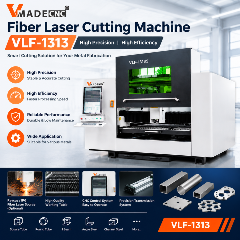 1313 CNC Fiber Laser Cutting Machine Enclosed Type Metal Sheet Cutting ...