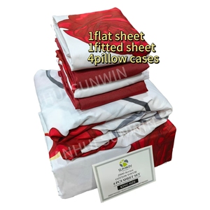 Oferta Especial Juego <span class=keywords><strong>de</strong></span> Sábanas <span class=keywords><strong>de</strong></span> 6 Piezas Serie 2800, Transpirable con Estampado Floral para Cama King y Queen, Juego <span class=keywords><strong>de</strong></span> Sábanas y Fundas <span class=keywords><strong>de</strong></span> Almohada Suaves - Product Image 3