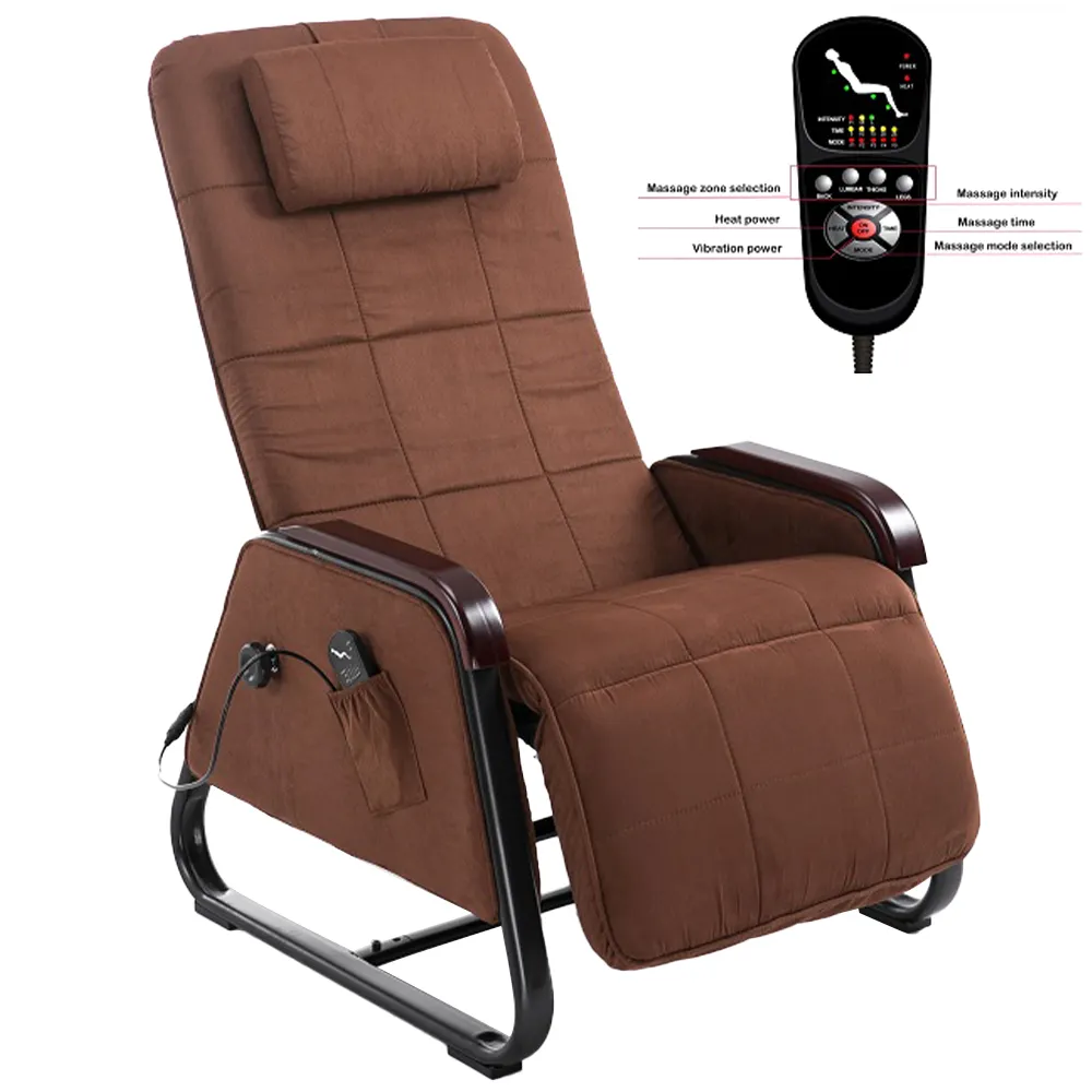 Atacado Melhor Interior Gravidade Zero Massage Chair Confortável Microfibra Tecido Manual Cadeira Gravidade Zero