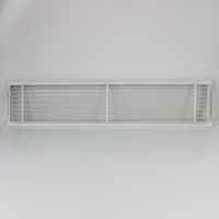 Grille linéaire moderne en aluminium à noyau fixe avec angles de lame 0/15/30, taille personnalisable pour l'alimentation et l'évacuation de l'air des bureaux