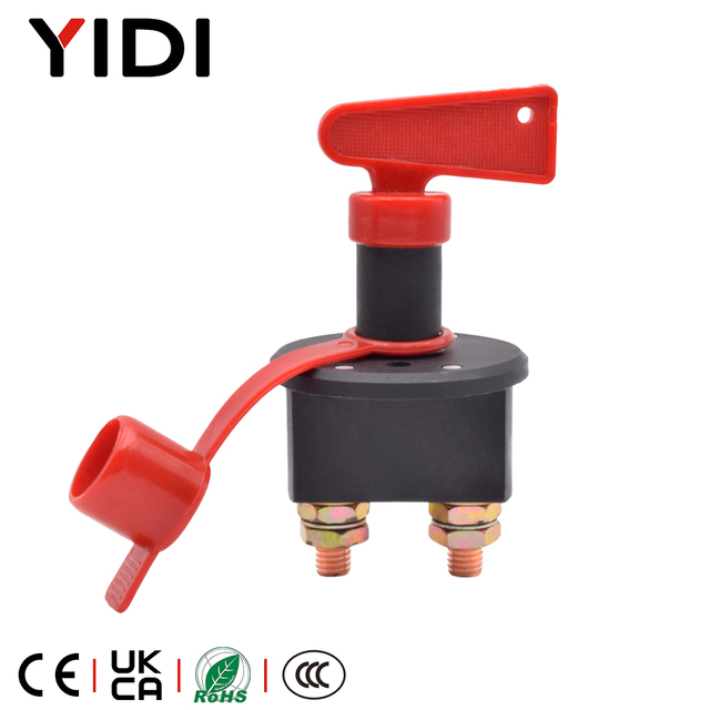 Battery Disconnect Power Cut Switch Car Boat Circuit Breaker Kill Isolator Rotary 12V 24V Plastic 120A Red Black Cap Red Key