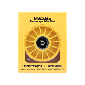 Roue de guidage en nylon pour ascenseur, diamètre extérieur 400 mm, diamètre de l'axe 16 mm, pièce d'ascenseur en métal et plastique - Product Image 1