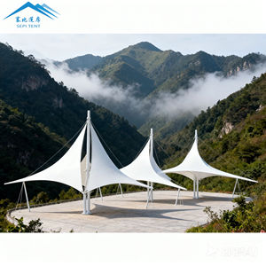 نظام سقف غشائي ممتد واسع للظل في الأماكن العامة - Product Image 3