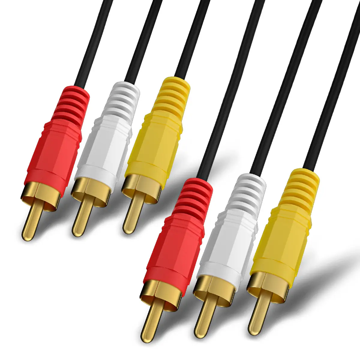 3 RCA Male to Male Composite Cable 3 Feet for Connecting Audio Video Components AV Male to Male Cable for Home Theater amp