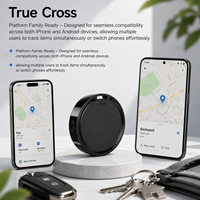 Localizador GPS Inteligente para AirTag, Rastreo en Tiempo Real, Funciona con Apple Find My y Google Find Hub, Alarma Antipérdida para Llaves