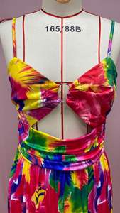 Venta al por mayor de fábrica 2025 mujeres europeas y americanas vestido de tirantes con espalda descubierta Floral flor étnica <span class=keywords><strong>Bohomia</strong></span> Maxi Vestido de playa - Product Image 5