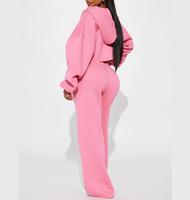 Streetwear surdimensionné pour femme, 2 pièces, pantalon de survêtement baggy et sweat à capuche, respirant et décontracté