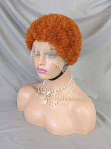 Versandfertige Afro Kinky Curly Kurze Bob-Perücken, Vorgezupfte Natürliche Haarperücke für Frauen, 13x4 Full Lace Front Echthaar-Perücken, Pixie-Schnitt - Product Image 6