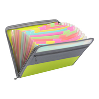 Carpeta de plástico A4 tamaño carta 13, carpeta de archivos expansible de bolsillo con cremallera, carpeta DE PRESENTACIÓN DE Material PU para tablero de papelería de oficina escolar