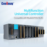 Coolmay modul Cpu Plc terintegrasi 12 DI 12 DO 4 AI 4AO Transistor NPN Output Ethernet hingga 512 poin I/O