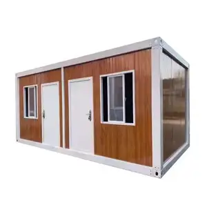 Prefabricated tiny 2 Bedroom Modular Wooden Prefab House Luxury Living 20 Foot Mobile Container Home