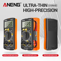 Multimètre numérique professionnel ANENG SZ08 ultra-fin, voltmètre automatique 750V, écran LCD 4 chiffres, mesure DC/AC portable, faible consommation