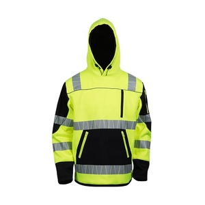 Sudadera con Capucha y Chaqueta de Trabajo Impermeable de <span class=keywords><strong>Alta</strong></span> <span class=keywords><strong>Visibilidad</strong></span> LX, con Logotipo Personalizado, Tejido Oxford 300D con Recubrimiento de PU - Product Image 1
