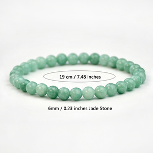 Bracelet de perles colorées de 6mm bracelet en cristal de pierre naturelle bijoux faits à la main pour les femmes - Product Image 6