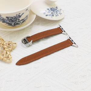 Bandas De Relojes para <span class=keywords><strong>Apple</strong></span> Watch <span class=keywords><strong>Ultra</strong></span> 2 Series 10 Bandas 46mm 42mm 49mm Pulsera delgada de cuero genuino para Iwatch <span class=keywords><strong>ultra</strong></span> Strap - Product Image 5