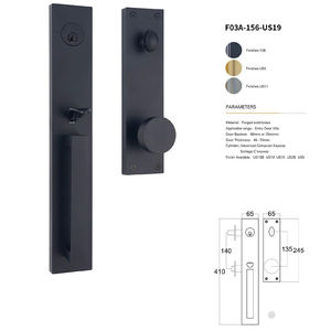 Serrure de porte intérieure en cuivre pur doré, poignée de porte silencieuse pour chambre, serrure de porte magnétique simple de style européen - Product Image 1