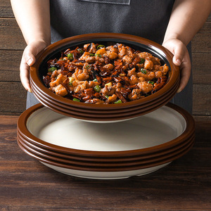 Xiangyuan <b>melamine</b> tableware <b>plates</b>, commercial round <b>plates</b>, restaurant and hotel spicy chicken <b>plates</b>, creative restaurant - Product Image 2