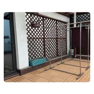 Waterproof Diy Interlocking Plastic <b>Flooring</b> Outdoor Composite Patio Yard Decking Tile - Product Image 1