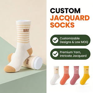 Chaussettes Jacquard en Maille Respirante Douce et Anti-Odeur, Mélange de Coton Très Élastique, Prix Usine, Idéales pour le Jogging - Product Image 1