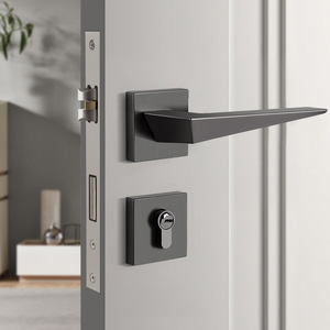 Prix d'usine – Ensemble de serrures de <span class=keywords><strong>porte</strong></span> de chambre minimalistes en alliage de zinc, poignée de <span class=keywords><strong>porte</strong></span> magnétique silencieuse pour appartement, cuisine, salle de bain – Décoration - Product Image 2