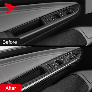 Accesorios Interiores para Automóvil <span class=keywords><strong>VW</strong></span> Volkswagen Golf 8 MK8 2022-2023, Cubierta Decorativa, Estilo Fibra de Carbono, Kit de Consola Central ABS - Product Image 3