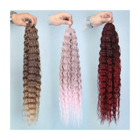 ARIEL Cheveux synthétiques au crochet, tresses Goddess, ondulations Water Wave, pour extensions de cheveux blonds