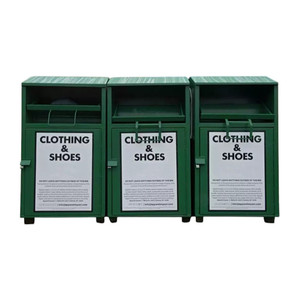 户外镀锌钢二手衣物捐赠箱集装箱慈善布艺捐赠落箱金属旧衣物回收箱 - Product Image 4