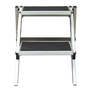 บันไดอลูมิเนียมพับได้สองชั้น แข็งแรง ทนทาน กันลื่น พกพาสะดวก - Product Image 2