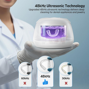 เครื่องทำความสะอาดฟันปลอมแบบอัลตราโซนิก 48kHz พร้อมหลอด UV 4 หลอด สำหรับใช้ในครัวเรือน ความจุ 200 มล. - Product Image 5