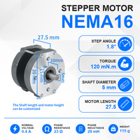 Motor Stepper NEMA16 39/42/28mm 1.8 °   Motor Mini Hibrida 2 Fase DC 9.2V untuk Printer 3D CNC Berbagai Panjang